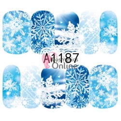 Stickere cu Apa pentru unghii cod A1187 - Sarbatori de Iarna